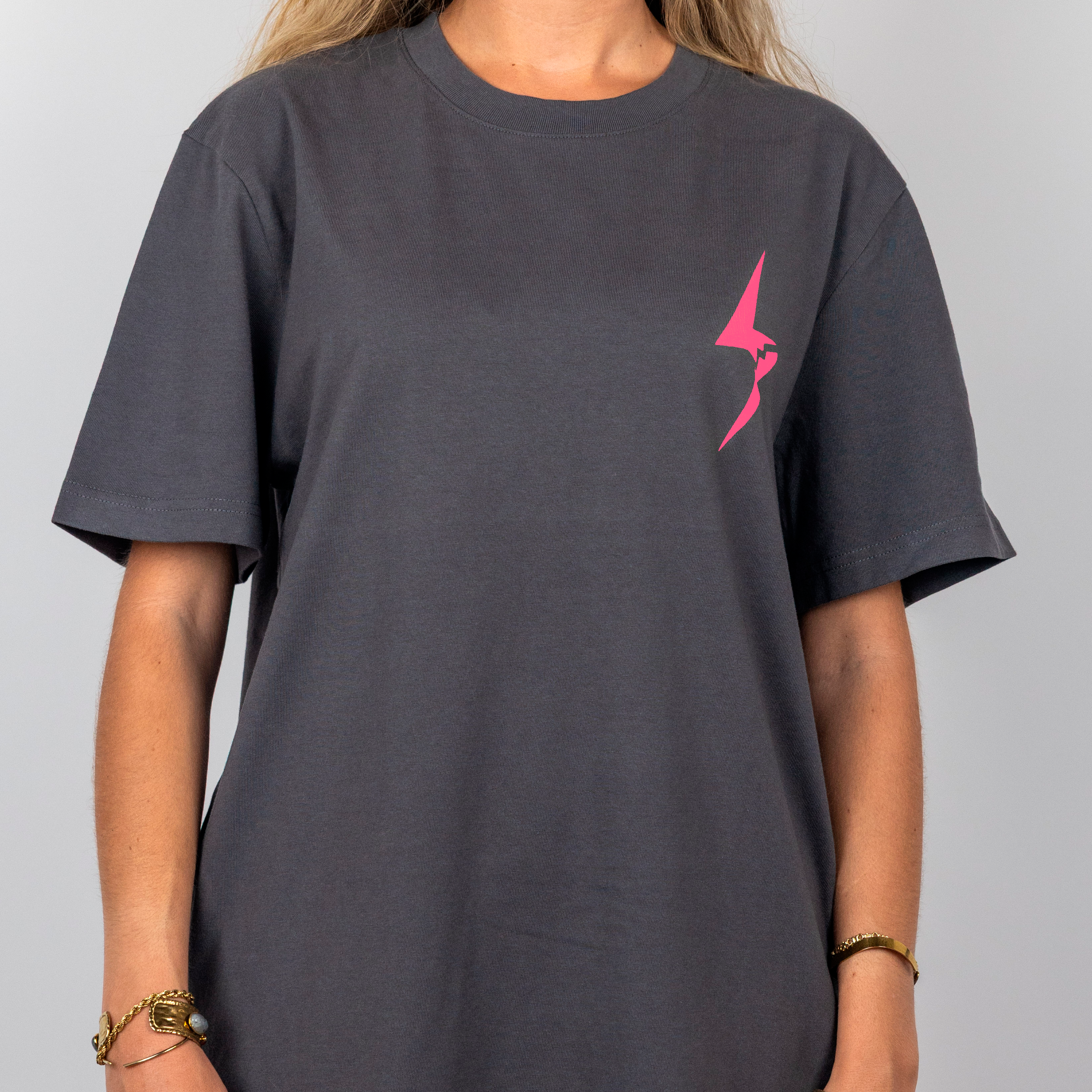 Camiseta "Empowered Teen" Grey Pink Fluor