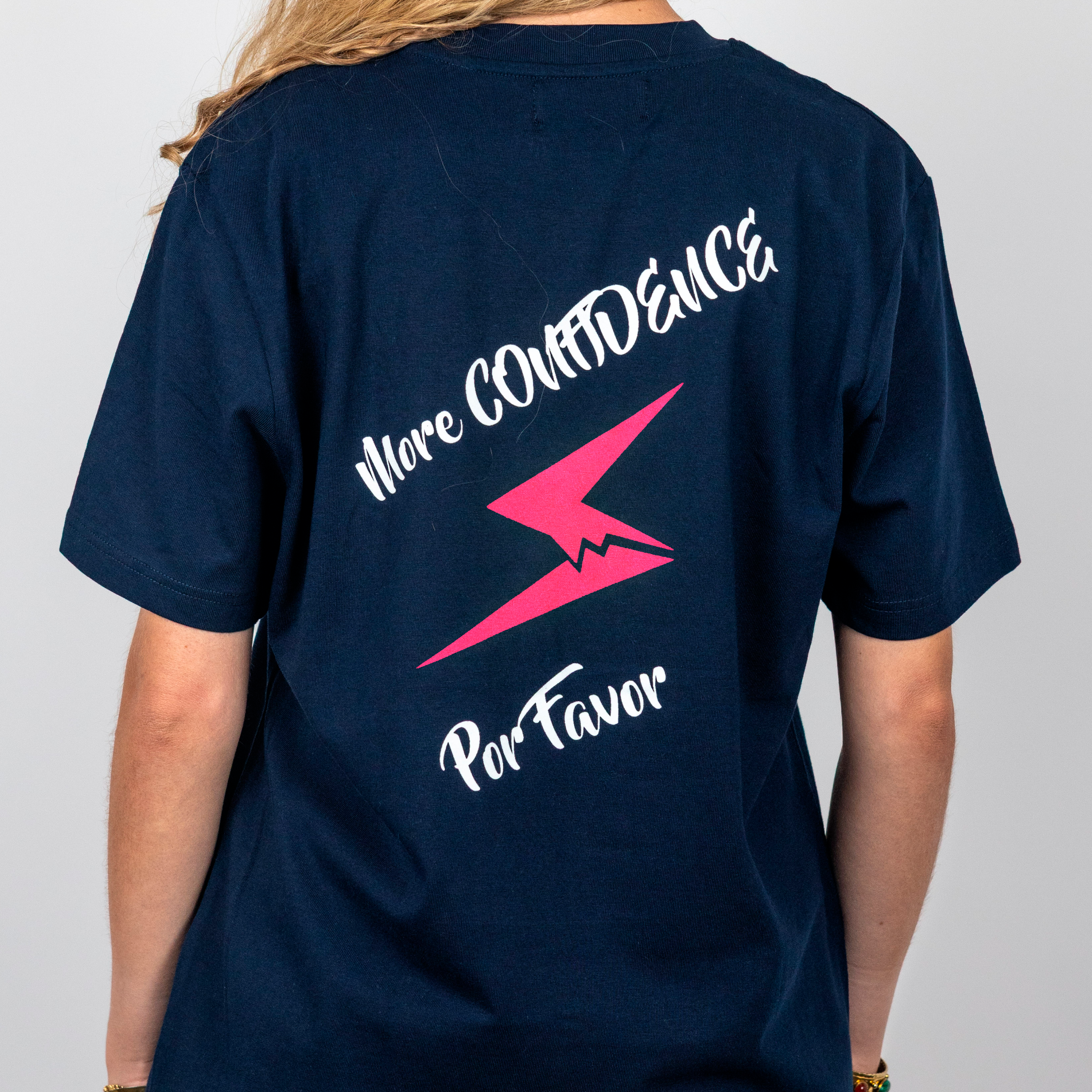 Camiseta "Empowered Teen" Blue Navy Pink Fluor