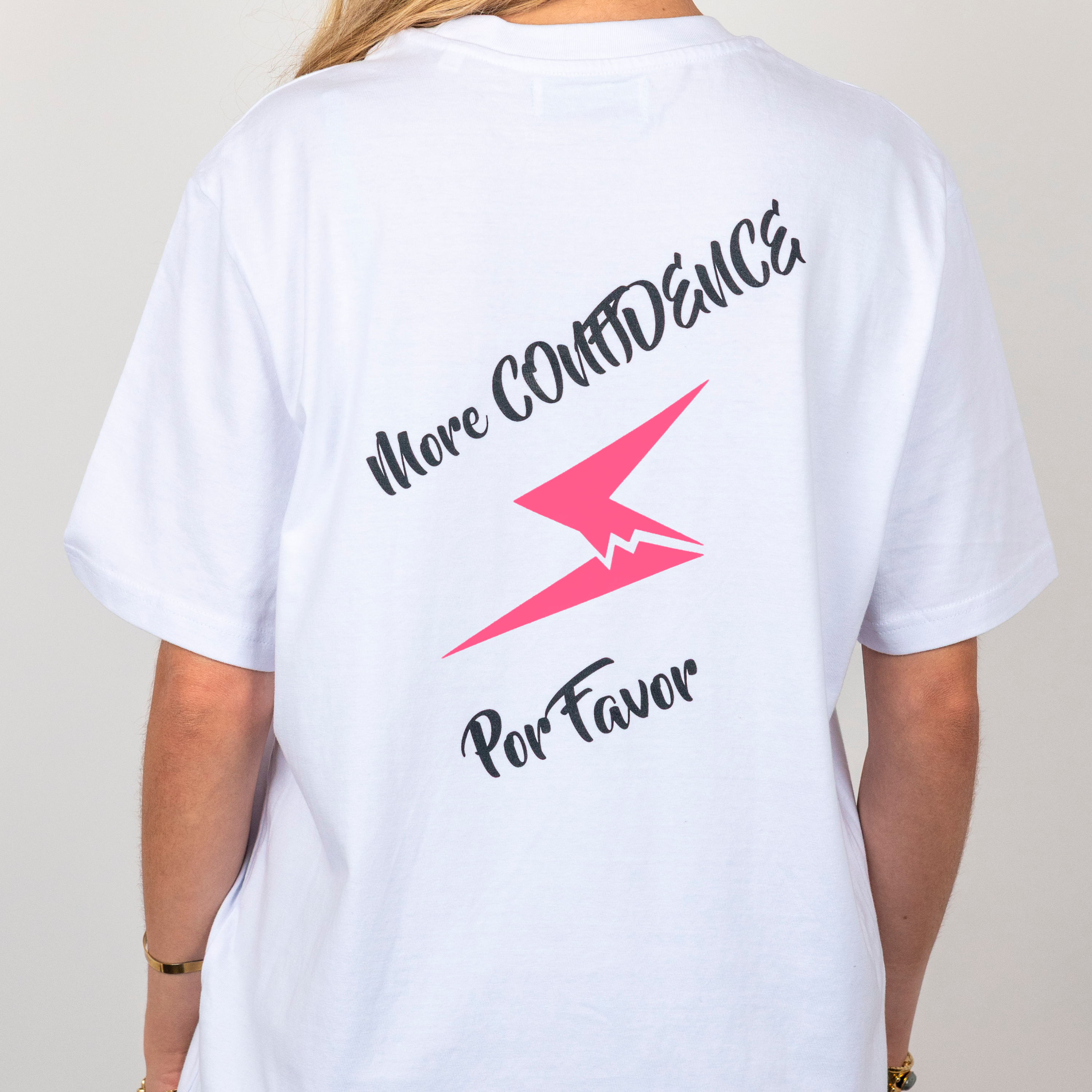 Camiseta "Empowered Teen" White Pink Fluor