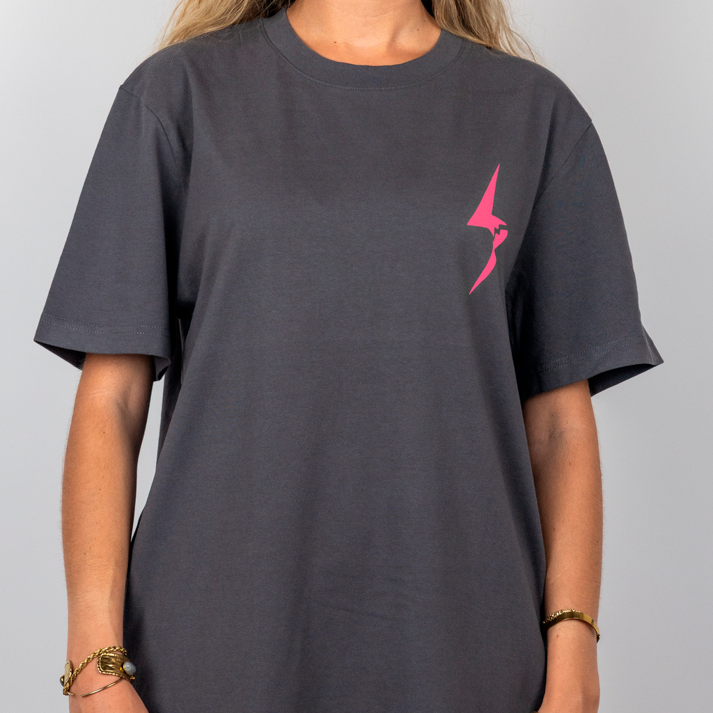 Camiseta "Empowered Teen" Grey Pink Fluor