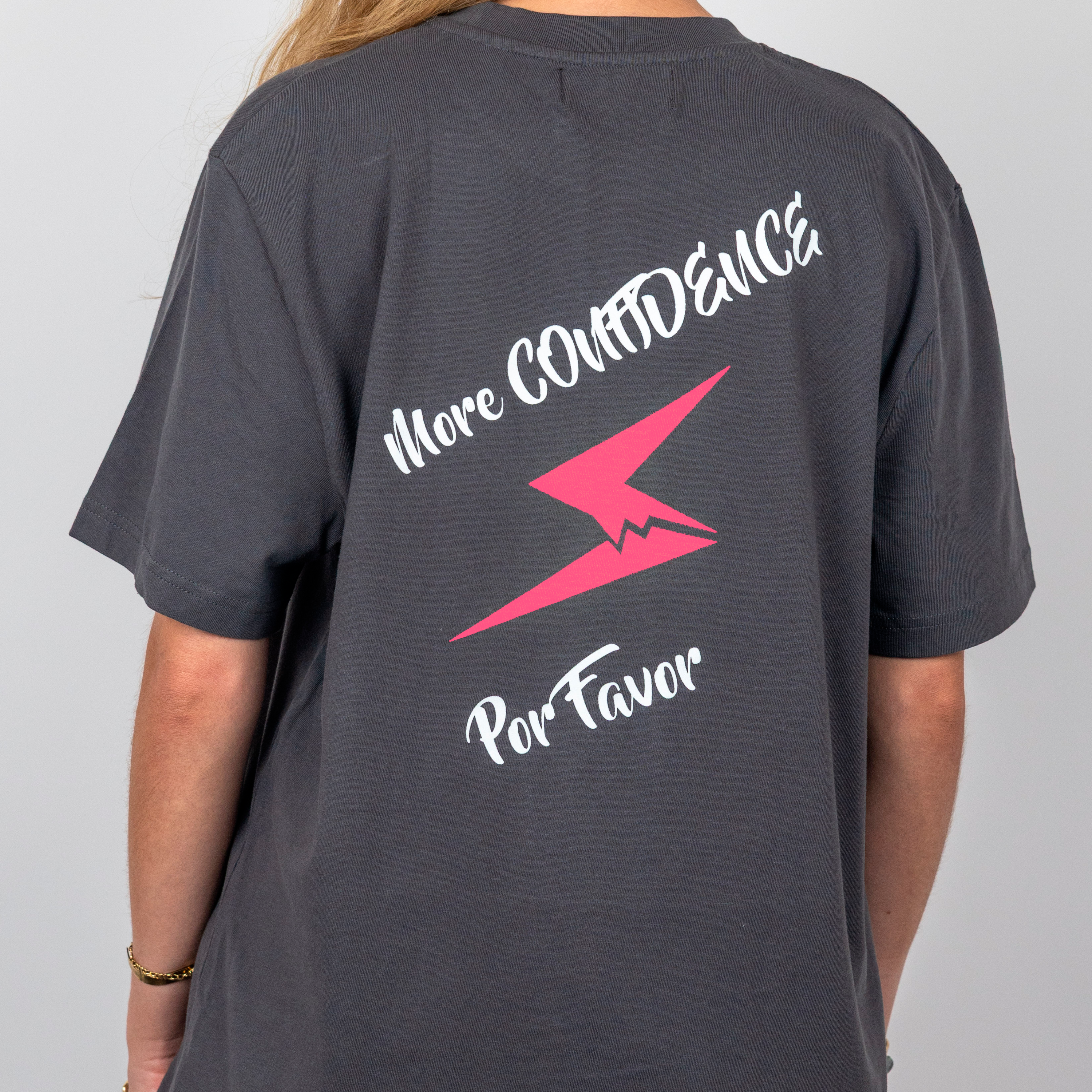 Camiseta "Empowered Teen" Grey Pink Fluor