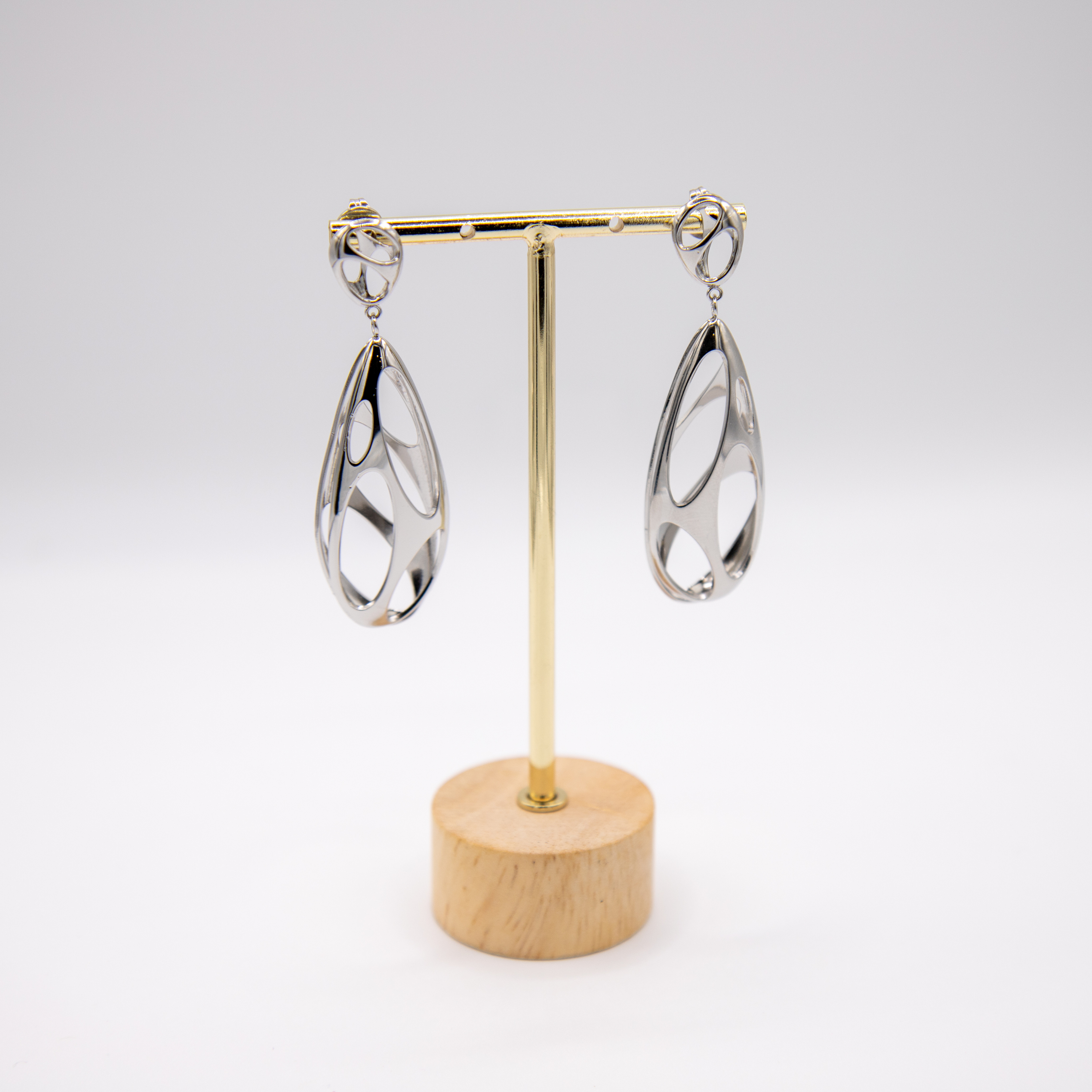 Pendientes Célula Plateada